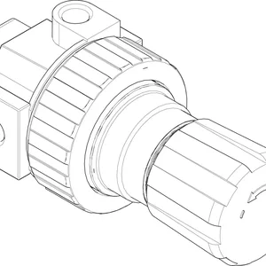 Air Regulator, 1/2(f) inlet/outlet, 0-125 psi (0-8.6 bar), zinc plated - Graco 104267