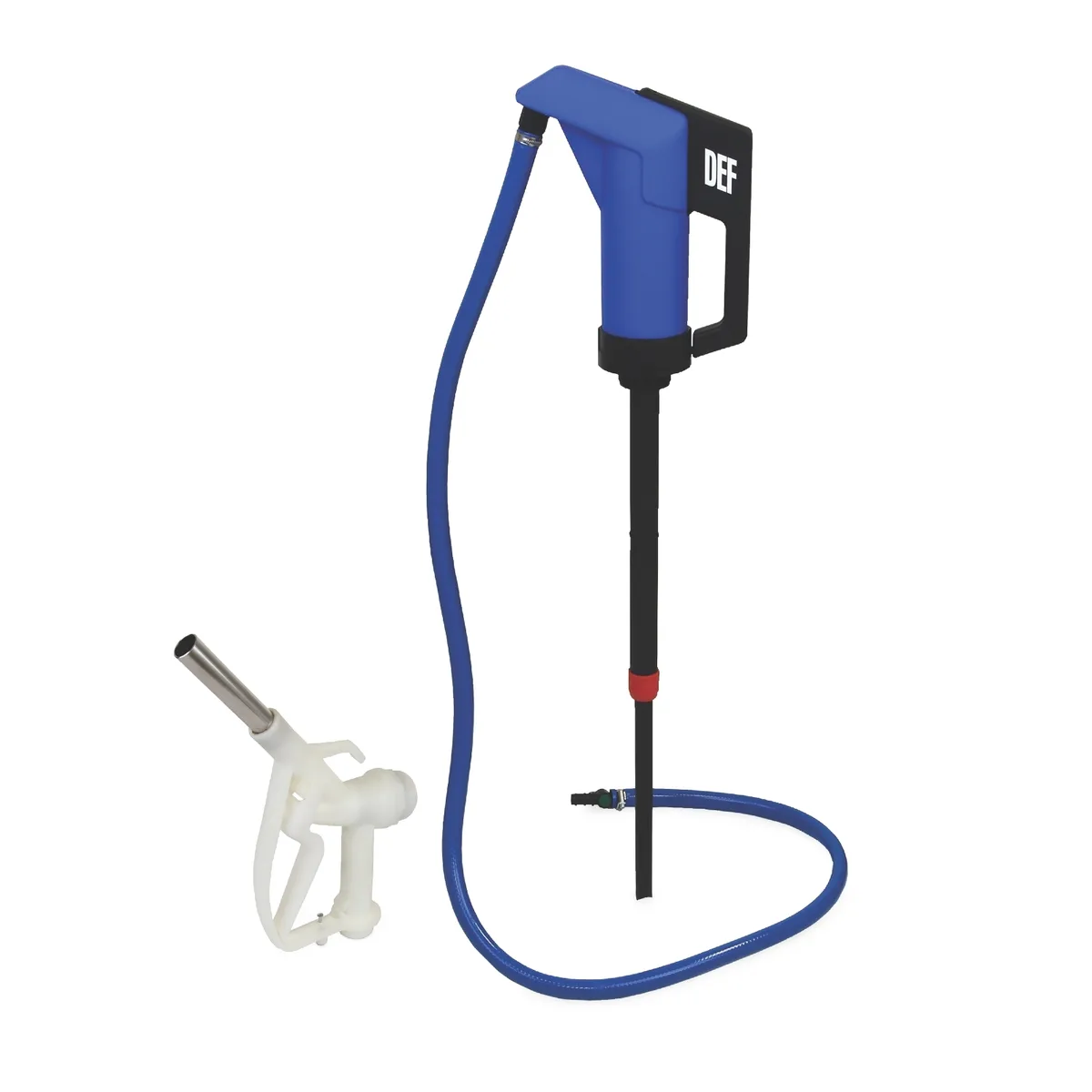 LD Blue DEF Hand Pump, 6 ft. Dispense Hose with Ball Valve, Drum Length Adjustable Down Tube, LD manual nozzle - Graco 127875