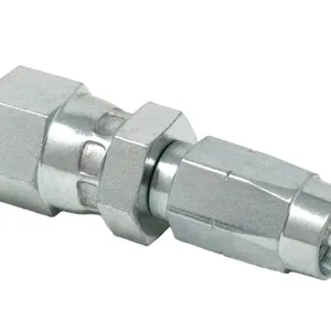 Field-Installable Swivel Hose End Fitting - 1/8 in. ID Hose, #4 JIC, SAE 7/16-20 female - Graco 128561