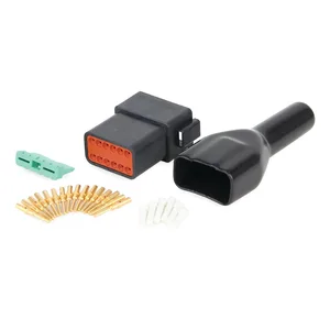 12 Pin DT Mating Kit for 26A889 Connector Kit, Includes Connector, Crimpable Gold 16-20 AWG Pins, Sealing Plugs - Graco 132571