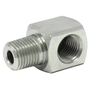 Pipe Fitting - 90° Street Elbow, 1/4 Female x 1/4 Male threads, Steel - Graco 15M045