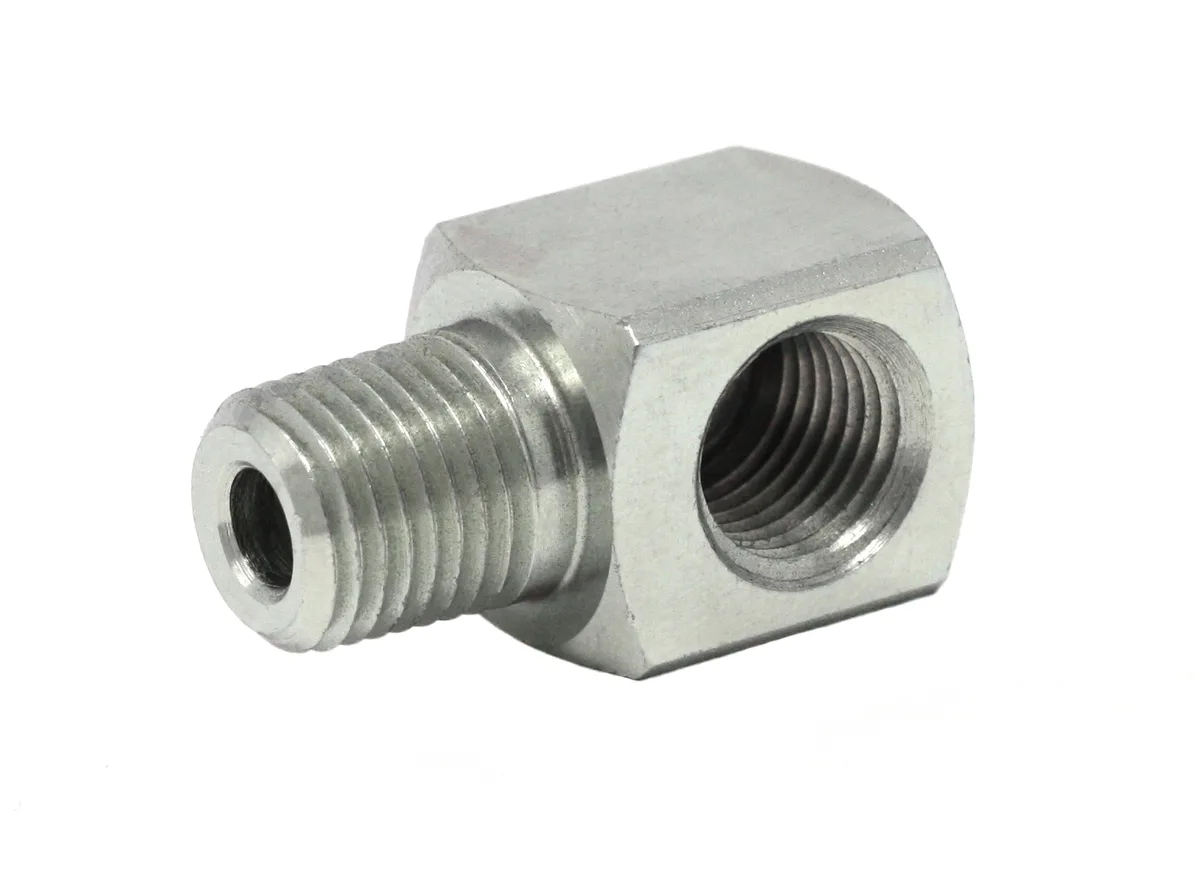 Pipe Fitting - 90° Street Elbow, 1/4 Female x 1/4 Male threads, Steel - Graco 15M045