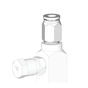 GL-32, GL-33, GL-42, and GL-43 Outlet Fitting - 1/4 in. OD Tube, Push-to-Connect - Graco 17B880