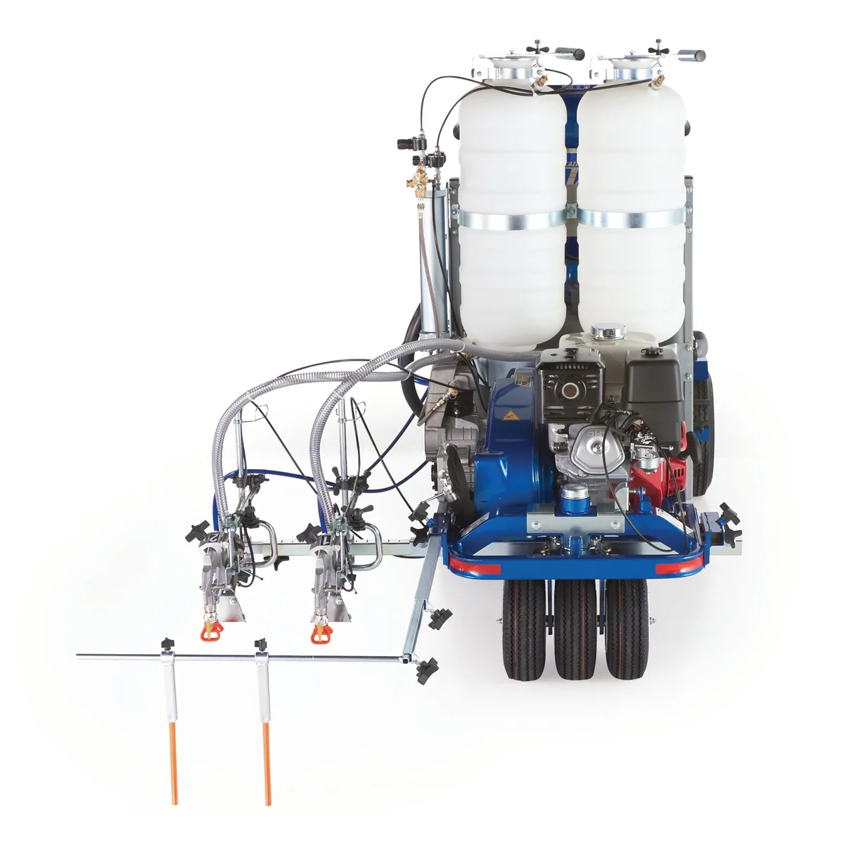 LineLazer V 250SPS HP Reflective Series Self-Propelled Gas Hydraulic Airless Line Striper, 2 Auto Guns, 2 Tanks - Graco 17H469