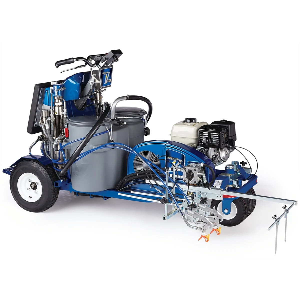LineLazer V 250DC HP Automatic Series Self-Propelled Gas Hydraulic Airless Line Striper, 3 Auto Guns - Graco 17H472
