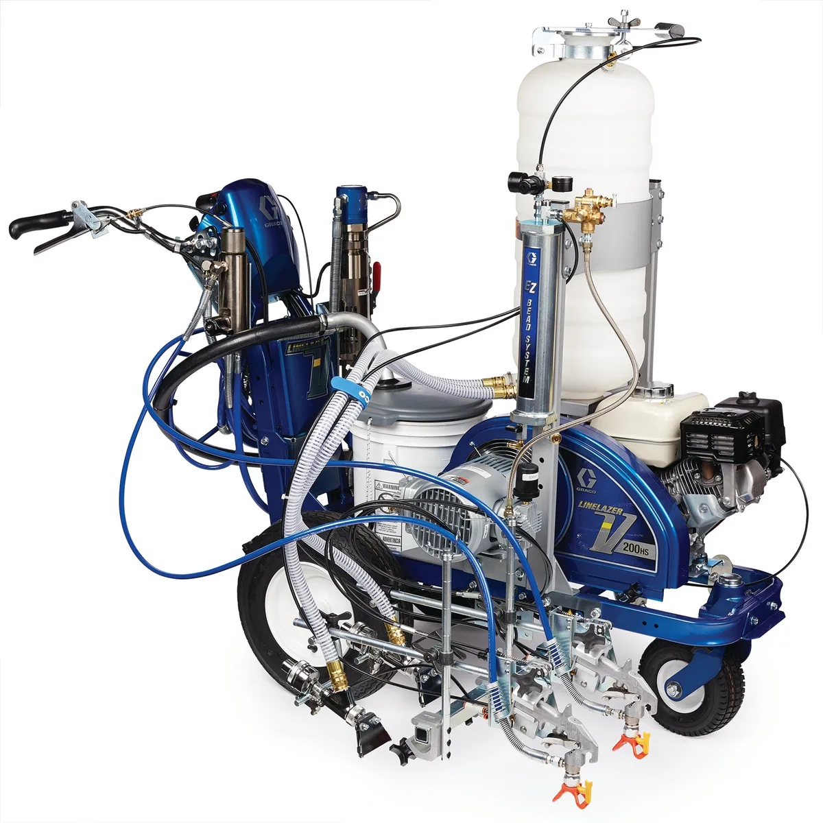 LineLazer V 200HS HP Reflective Series Gas Hydraulic Airless Line Striper, 2 Auto Guns - Graco 17K585