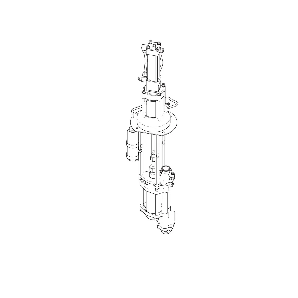 Viscount I 4-Ball Hydraulic Pump, SST, 750cc Open Wet Cup Lower - Graco 17K964