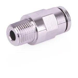 CSP Outlet Fitting - G-Lock Push-To-Connect Stud - 1/4 inch Hose Stud x 1/8 inch NPT male straight, 2000 psi - Graco 17L442