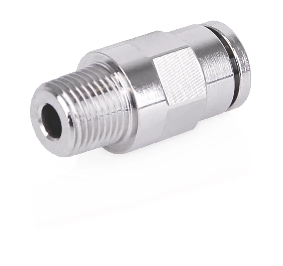 CSP Outlet Fitting - G-Lock Push-To-Connect Stud - 1/4 inch Hose Stud x 1/8 inch NPT male straight, 2000 psi - Graco 17L442