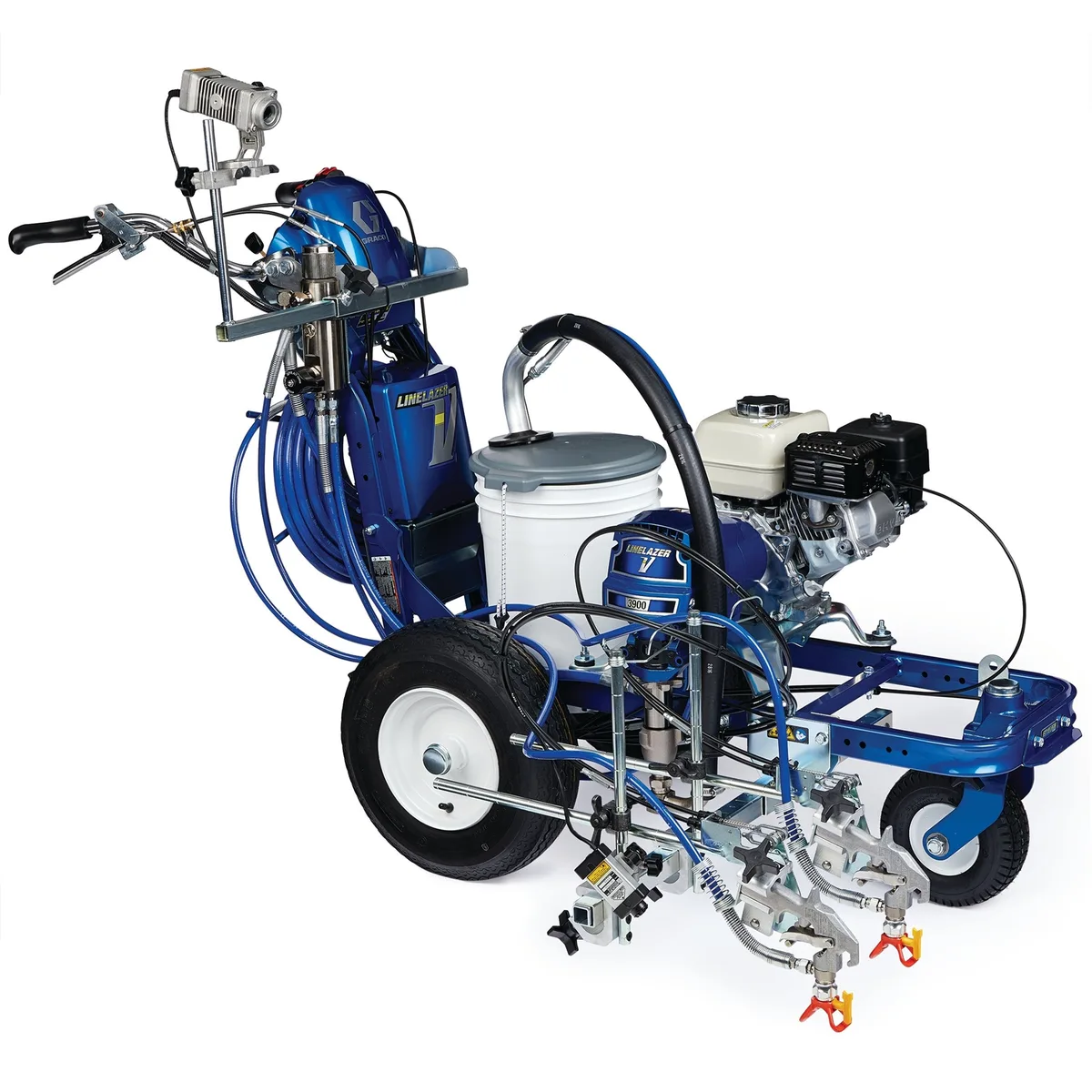 LineLazer V 3900 HP Automatic Series Gas Airless Line Striper, 1 Auto Gun, 1 Manual Gun, LazerGuide 2000 - Graco 17U804