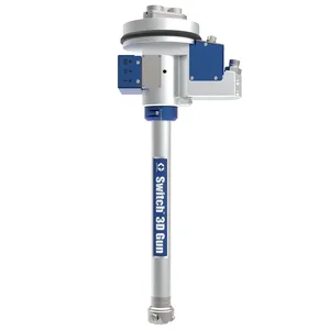 Switch 3D Gun for One Material, No Sensors, Short Inlet Housing, Aluminum, 0/45/75 Nozzle Angles - Graco 17V564