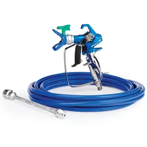 Contractor PC Airless Spray Gun, RAC X LP 517, BlueMax II Airless Hose 3/16 in x 25 ft, 10 in Extension - Graco 17Y219