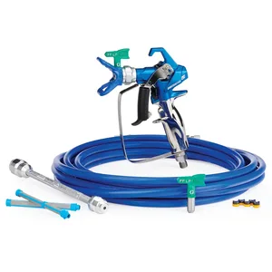 Contractor PC Airless Spray Gun, RAC X FF LP 210 & 312, BlueMax II Airless Hose 3/16 in x 25 ft, 10 in Extension, 2 - 100 Mesh Filter - Graco 17Y220