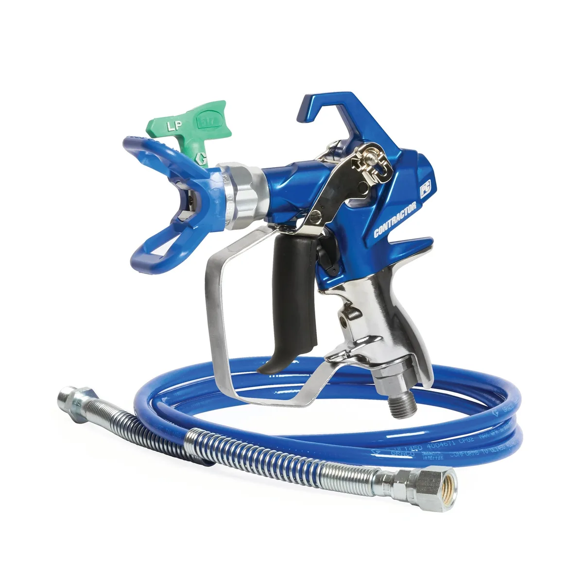 Contractor PC Compact Gun, 1/8 in x 4.5 ft Whip Hose, RAC X LP 517 SwitchTip - Graco 19Y445