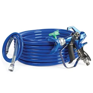Contractor PC Compact Gun, 1/4 in x 50 ft BlueMax II Airless Hose, 1/8 in x 4.5 ft Whip Hose, RAC X LP 517 SwitchTip - Graco 19Y489