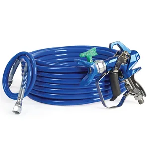 Contractor PC Compact Gun, 1/4 in x 50 ft BlueMax II Airless Hose, 1/8 in x 4.5 ft Whip Hose, RAC X FFLP 210 SwitchTip - Graco 19Y490