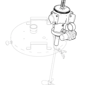 Radial Piston Air Motor Retrofit Kit for 5 gallon (18 L) or 10 gallon (38 L) pail agitators. Pail cover, agitator shaft and blade not included. - Graco 19Y592