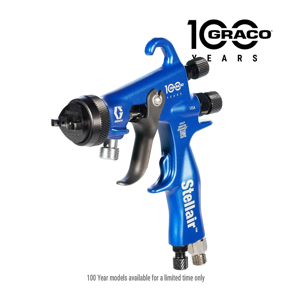 Stellair Air Spray Gun, HVLP, 0.042 in (1.1 mm), General Industry, PEEK Tip - Graco 2004151