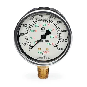 Stainless Steel High Pressure Fluid Gauge, 0-5000 psi (0-344 bar) pressure range - Graco 2007096