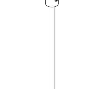 Pail Cover Agitator for 5 Gallon (18 L) Pails, Air-Driven, 1/4 HP, 13.25 inches (33.6 cm) long, SST, Round Prop (3 Blade) - Graco 204536