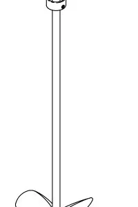 Drum agitator without mounting tube, air driven, 1/2 HP, 31.25 inches (79.3 cm) in length, carbon steel material - Graco 204995