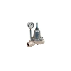Low Pressure Fluid Back Pressure Regulator, 180 psi (12 bar) max pressure, AL wetted parts, manual, 1(f) inlet, 1(f) outlet with gauge - Graco 206019