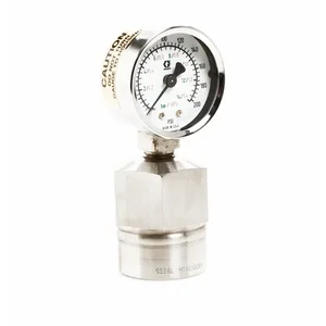 Stainless Steel Fluid Gauge with Dampener, 0-200 psi (0-14 bar) - Graco 206171