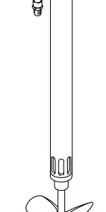 Carbon Steel Agitator for 30-Gallon Mix tanks and 55-Gallon Drums, Air-Driven, 1/2 HP, 31.25 inches (79.3 cm) long, CS - Graco 206758