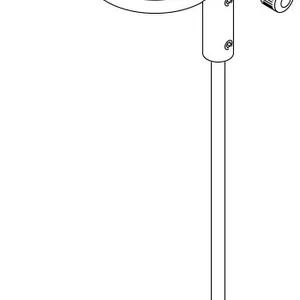 Pail Cover Agitator for 5 gallon (18 L) pails, air driven, 1/4 HP, 13.25 inches (33.6 cm), stainless steel material, round prop - Graco 222695