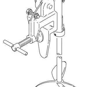 Clamp Mounted Drum Agitator, air driven, 1 HP, 41.5 inches (105.4 cm) in length, includes dual round prop; open drum - Graco 225831
