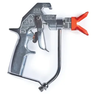 Silver Plus Airless Spray Gun, 2 Finger Trigger, Flat Tip – Graco 235460 Silver Plus Airless Spray Gun, 2 Finger Trigger, Flat Tip - Graco 235460