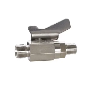 Low Pressure Ball Valve compatible with stainless steel, catalyst and waterborne materials, 1/4 in. npt(m) x 3/8 in. npsm(m) - Graco 237529