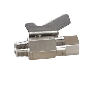 Low Pressure Ball Valve compatible with stainless steel, catalyst and waterborne materials, 3/8 in. npt(f) x 3/8 in. npt(m) - Graco 237534
