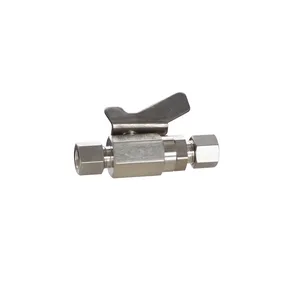 Low Pressure Ball Valve compatible with stainless steel, catalyst and waterborne materials, 3/8 in. OD Tube x 3/8 in. OD Tube - Graco 237537