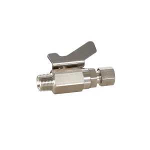 Low Pressure Ball Valve compatible with stainless steel, catalyst and waterborne materials, 3/8 in. OD Tube x 3/8 in. npt(m) - Graco 237538