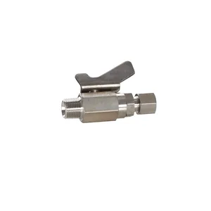 Low Pressure Ball Valve compatible with stainless steel, catalyst and waterborne materials, 1/2 in. OD Tube x 3/8 in. npsm(m) - Graco 237540