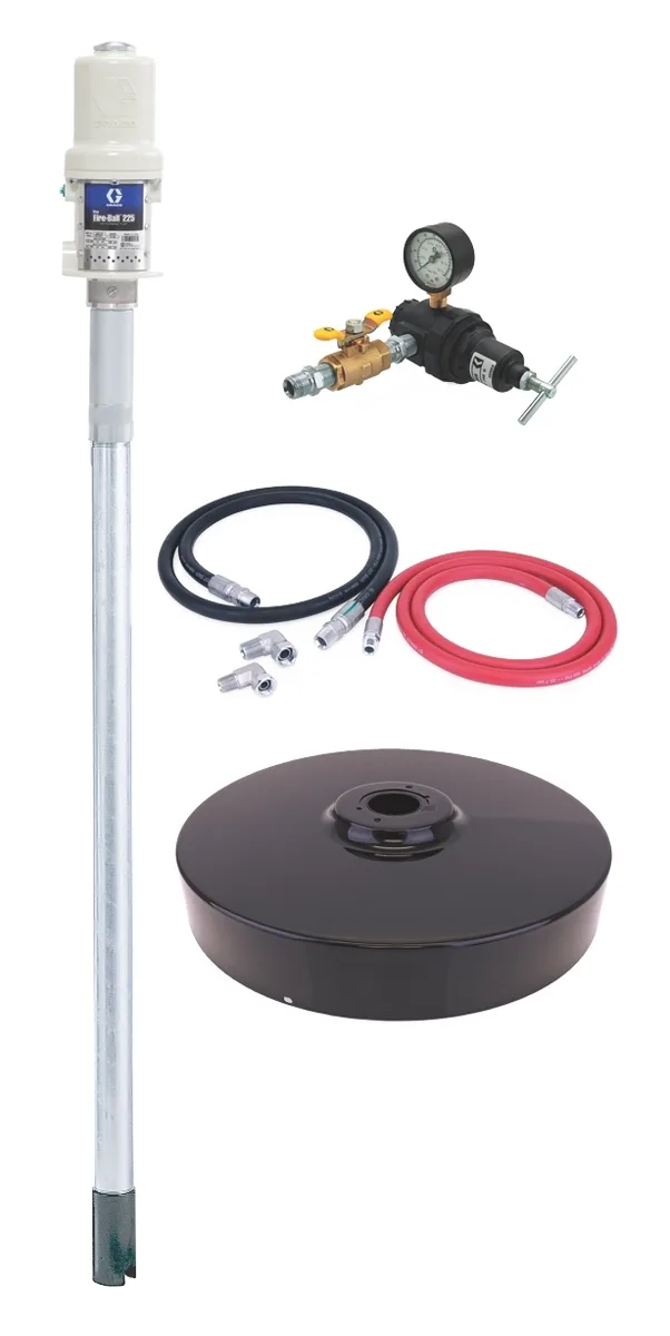 Mini Fire-Ball® 225 3:1 55 Gallon (200 Liter) Oil Pump - Cover-Mounted Package - Graco 246906