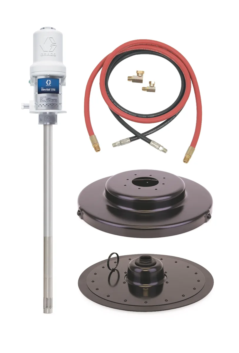Mini Fire-Ball® 225 50:1 120 lb. (54 kg) Grease Pump - Stationary Supply Package - Graco 246914