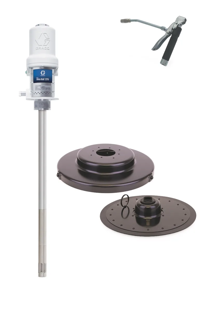 Mini Fire-Ball® 225 50:1 120 lb. (54 kg) Grease Pump - Portable Package 2-Wheel Cart - Graco 246916