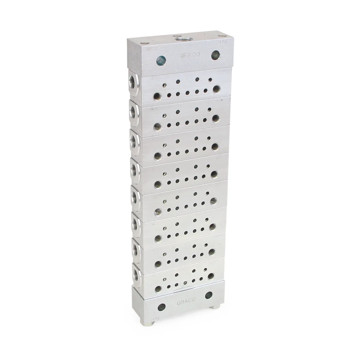 Trabon® MSP Divider Valve - 8 Section Base Plate Assemblies - NPSF - Graco 24G490