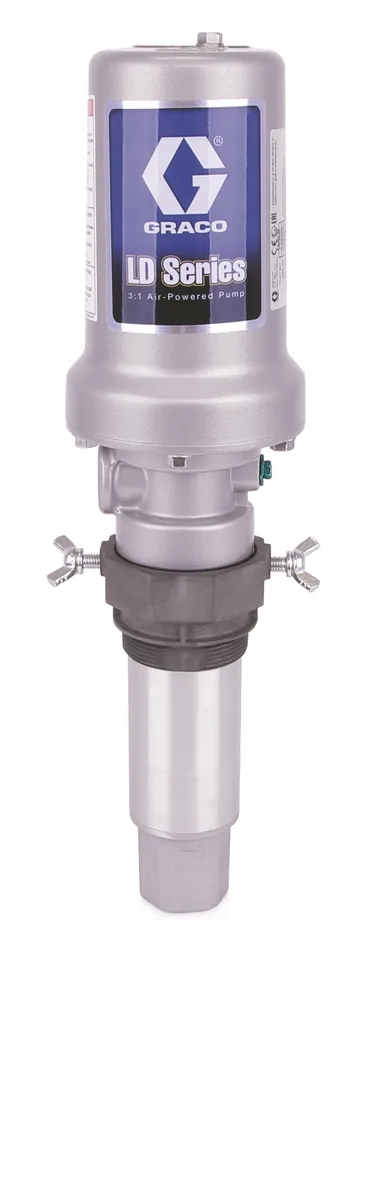 LD 3:1 Oil Pump with 275 Gallon (1040 Liter) Steel Down Tube and Bung Adapter - NPT - Graco 24G585
