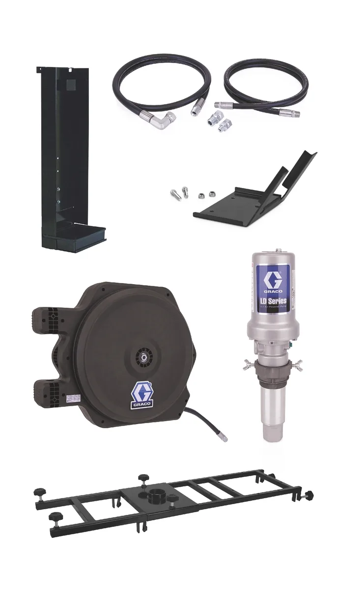 LD Series 3:1 Stationary 275 Gallon (1040 Liter) Pump Package - Manual Meter Type - Graco 24H702