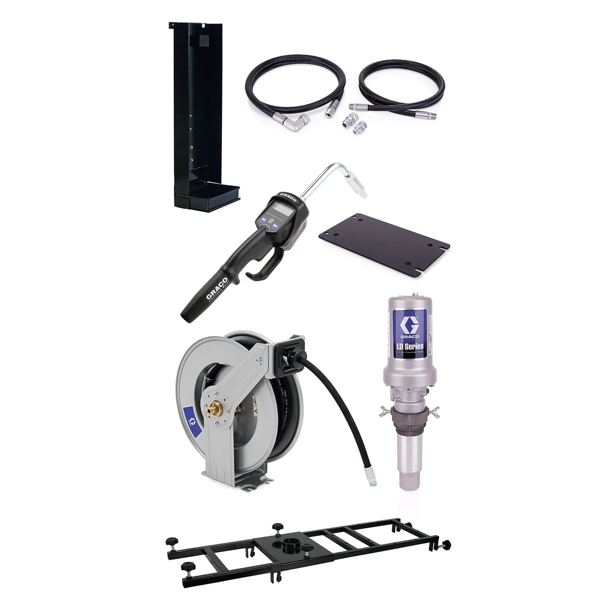 LD Series 3:1 Stationary 275 Gallon (1040 Liter) Pump Package - Manual Meter Type - Graco 24H702