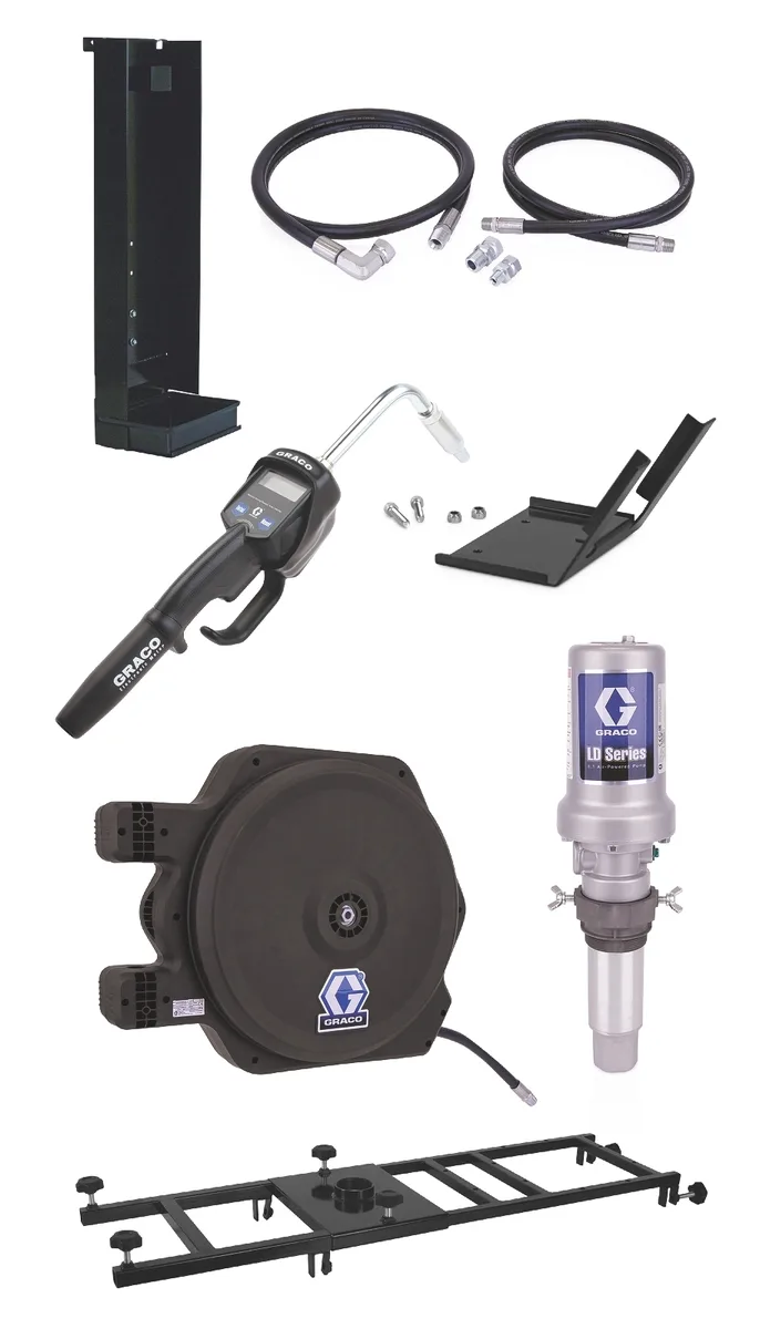 LD Series 3:1 Stationary 275 Gallon (1040 Liter) Pump Package - Manual Meter Type - Graco 24H702