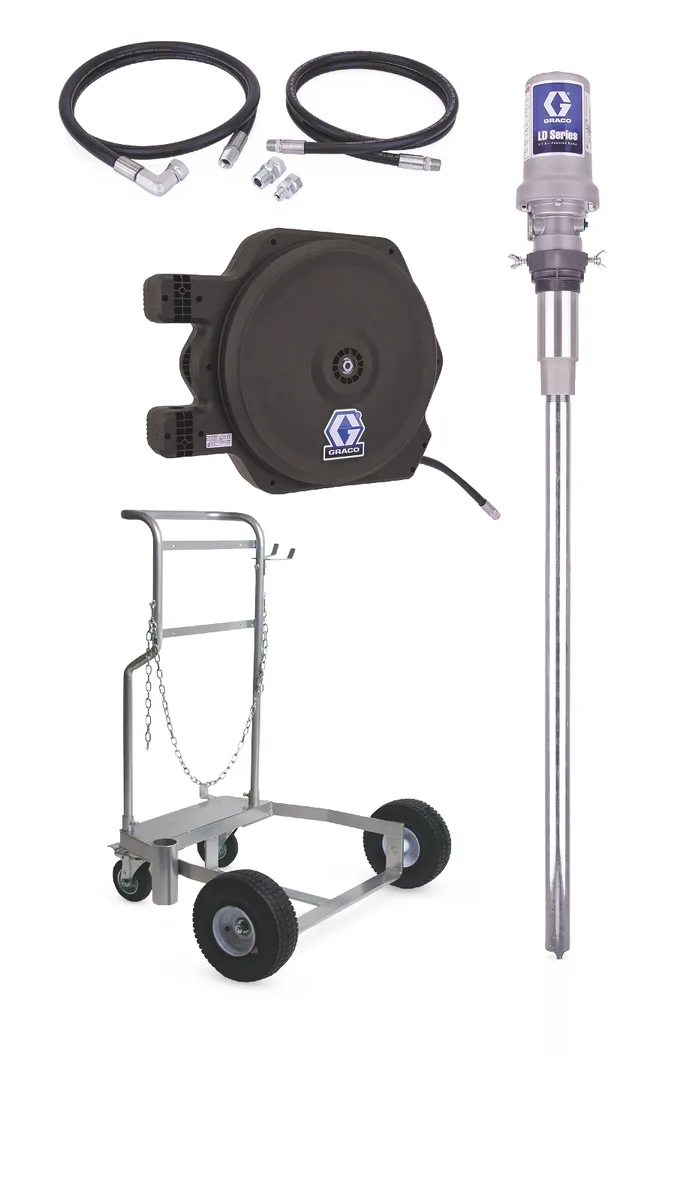 LD Series 3:1 Mobile Oil Pump Package - Preset Meter Type - Graco 24H753