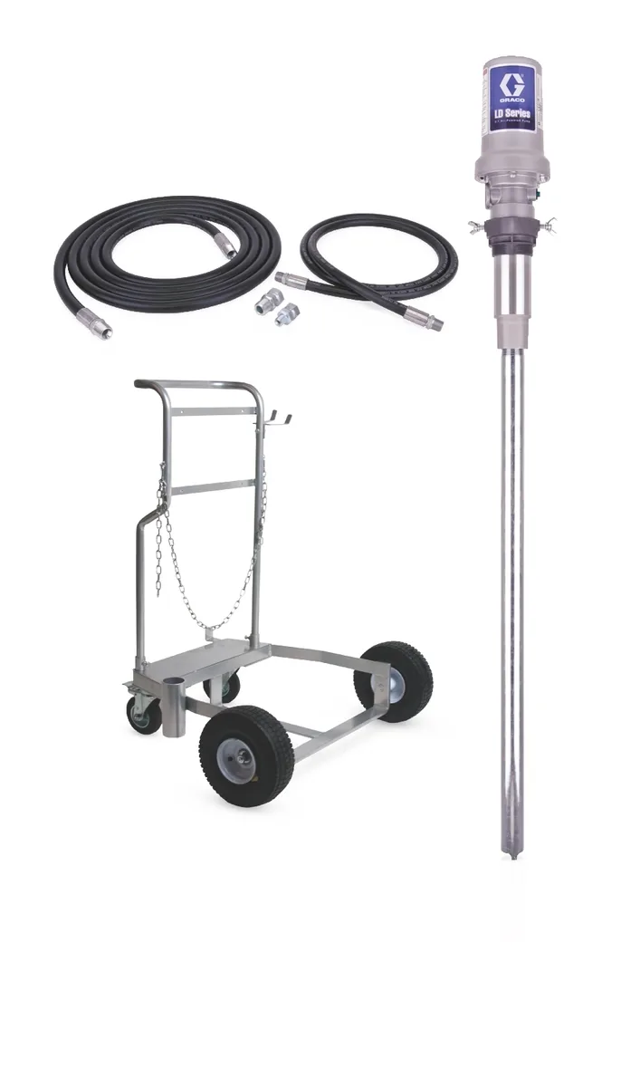 LD Series 3:1 Mobile Oil Pump Package - Preset Meter Type - Graco 24H777