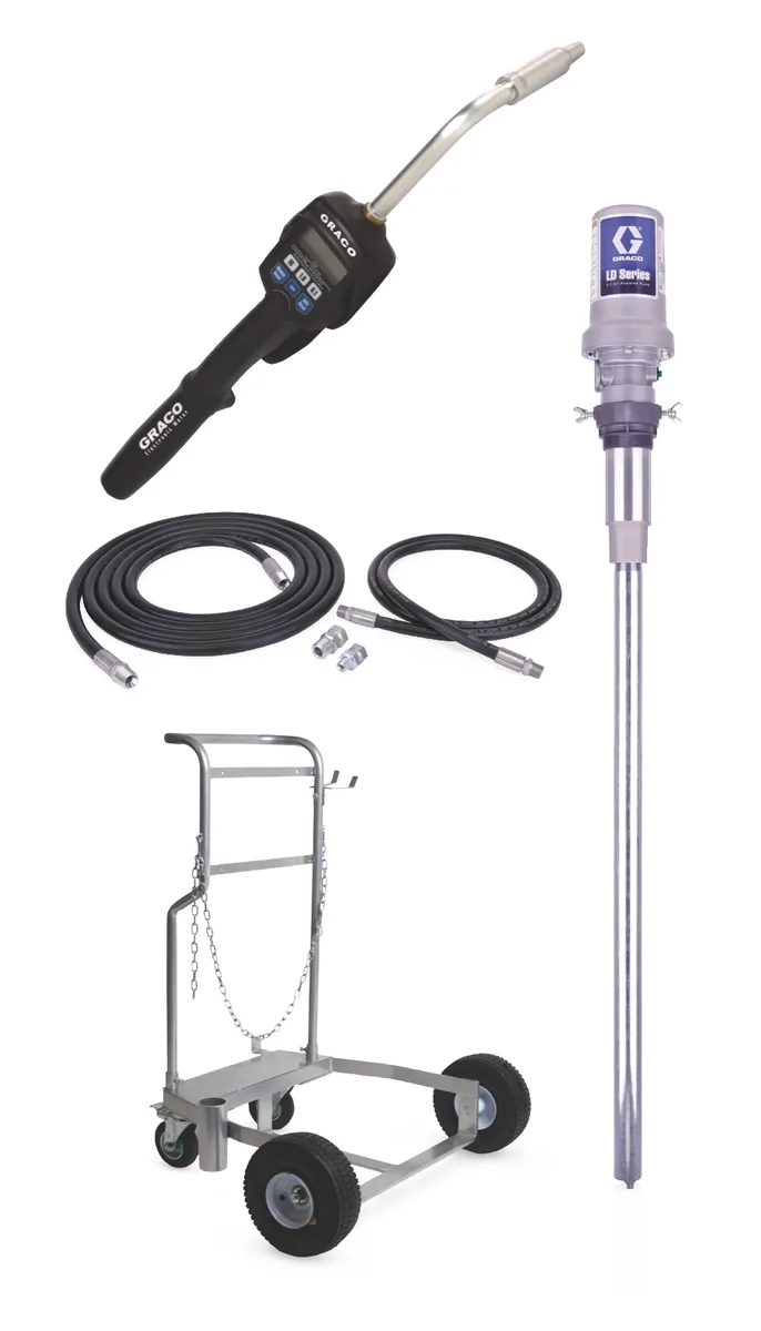 LD Series 3:1 Mobile Oil Pump Package - Preset Meter Type - Graco 24H777