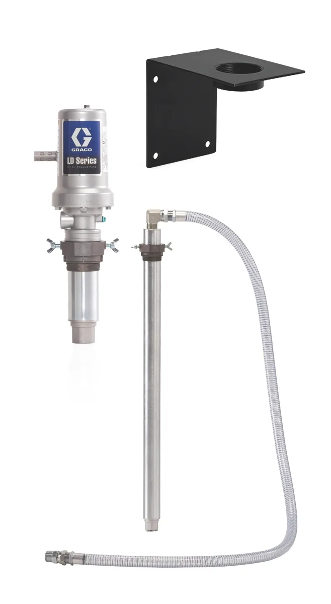 LD Series 5:1 Wall Mount 55 Gallon (200 Liter) Oil Pump Package - NPT - Graco 24H836