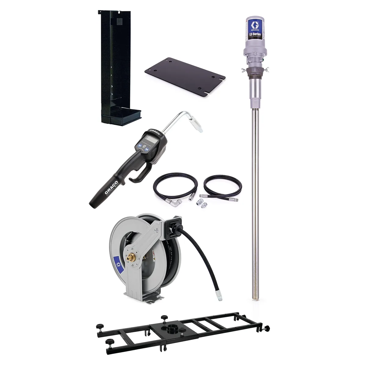 LD Series 5:1 Stationary 275 Gallon (1040 Liter) Oil Pump Package - NPT - Graco 24H868