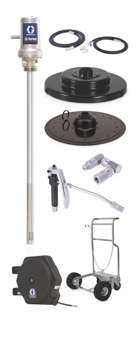 LD Series 50:1 120 lb. (54 kg) Grease Pump - Mobile Package - Graco 24J060